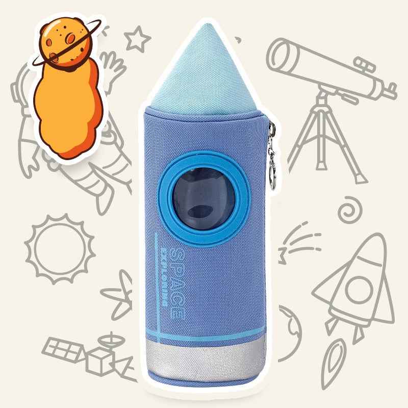Space Exploration Rocket Design Large Capacity Pencil Case