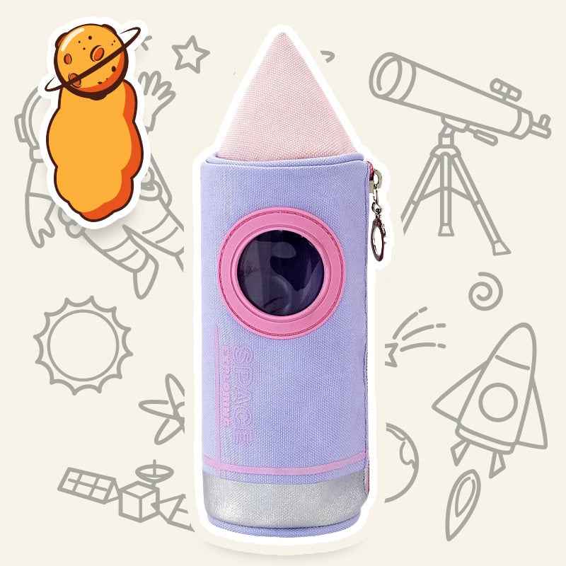 Space Exploration Rocket Design Large Capacity Pencil Case
