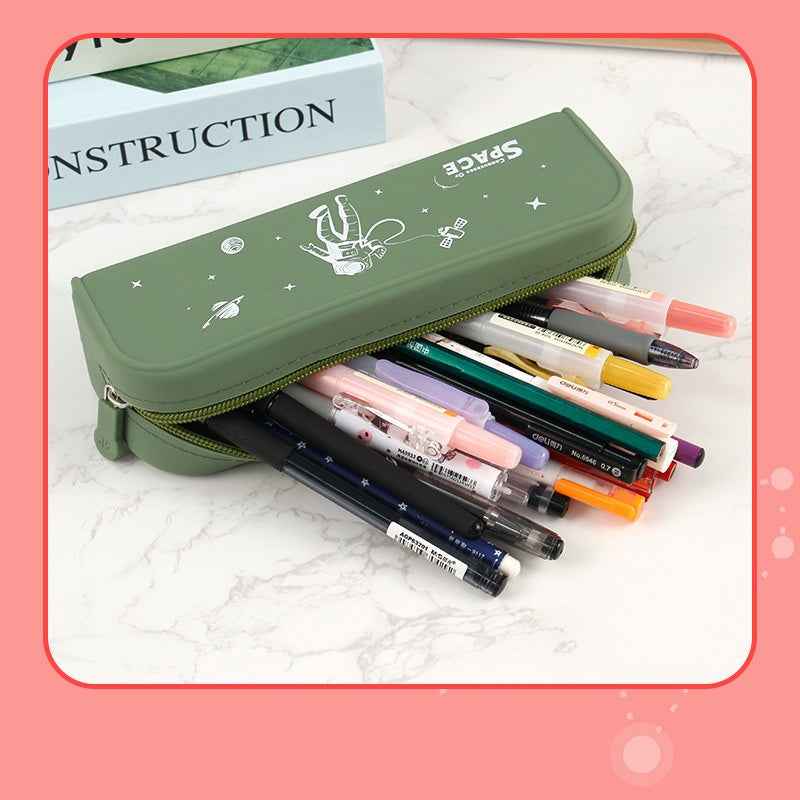 Space Theme Eco-Friendly Silicone Pencil Case Pen Pouch