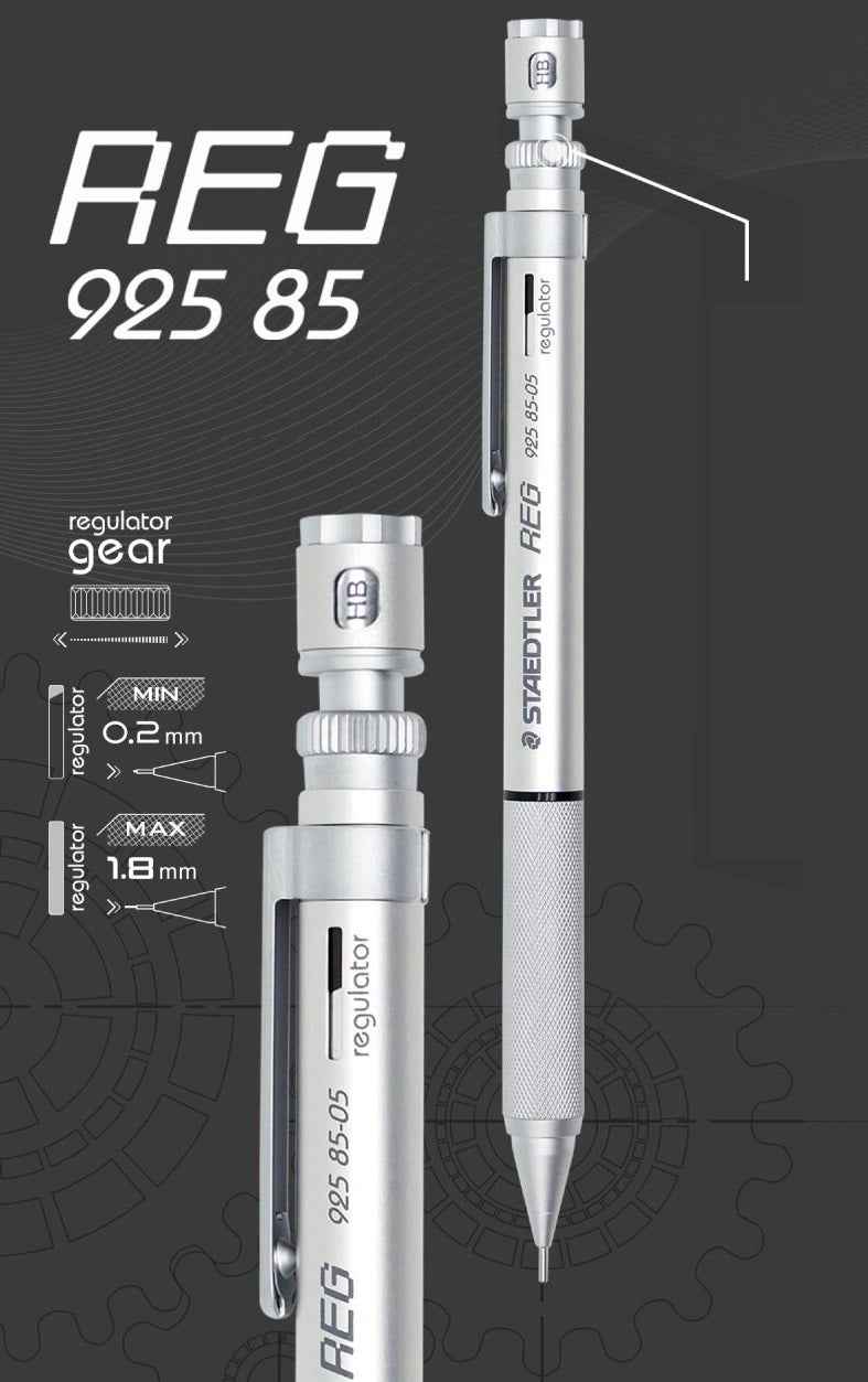 Staedtler 925 85 REG Mechanical Drafting Pencil – Silver - 0.3/0.5mm