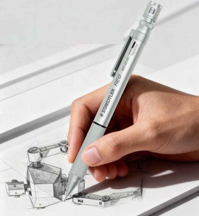 Staedtler 925 85 REG Mechanical Drafting Pencil – Silver - 0.3/0.5mm