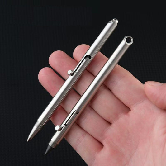 2-in-1 Outdoor Stainless Steel Ballpoint Pen & Eternal Pencil