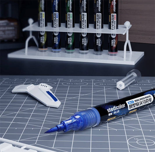 Stedi Water-Based Nylon Brush Markers 6 Colors for Gunpla & Figure Painting