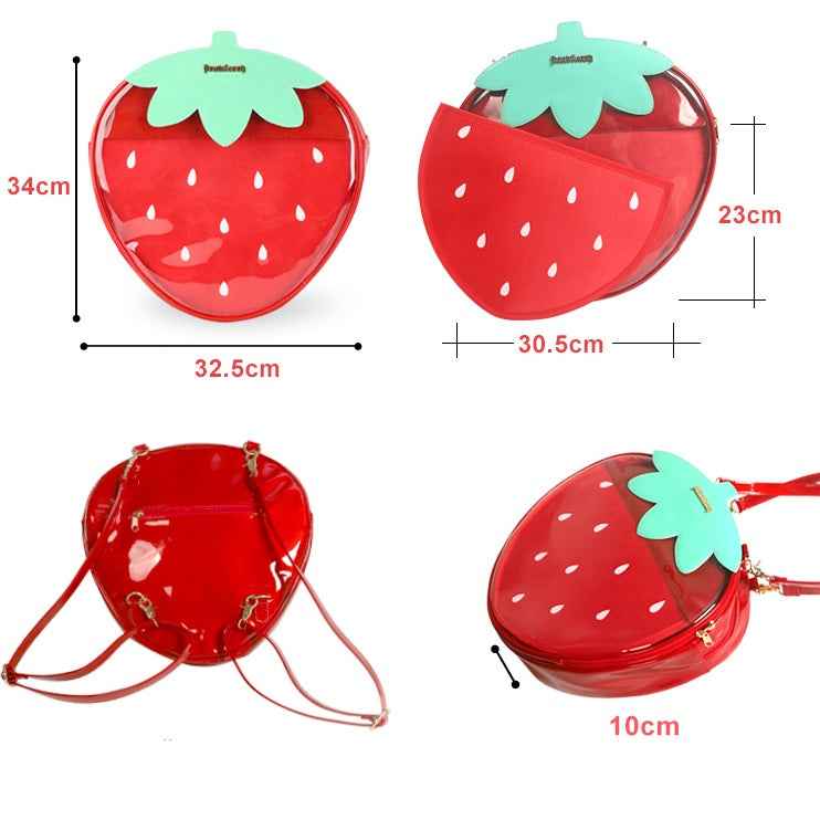 Strawberry Ita Bag A4 Size with Adjustable Shoulder Straps