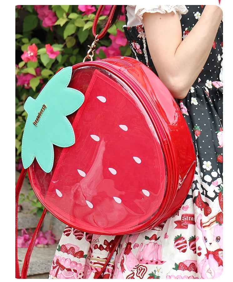 Strawberry Ita Bag A4 Size with Adjustable Shoulder Straps