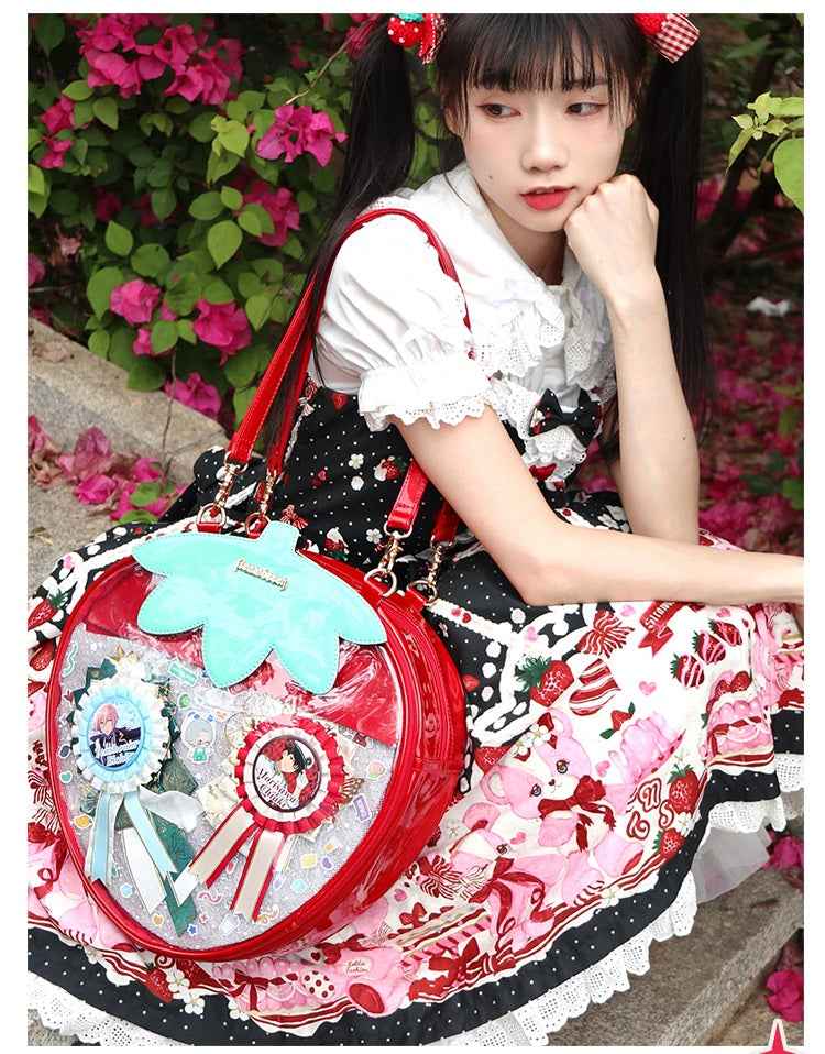 Strawberry Ita Bag A4 Size with Adjustable Shoulder Straps