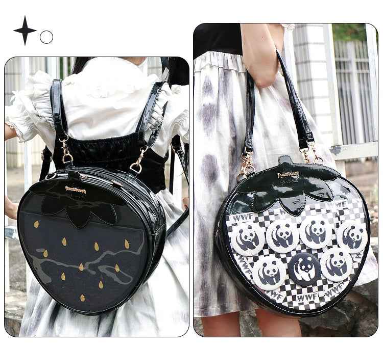 Strawberry Ita Bag A4 Size with Adjustable Shoulder Straps