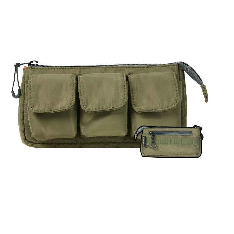 Sun-Star Gears Pack Multi-Function Pencil Case with Multiple Pockets Army Green