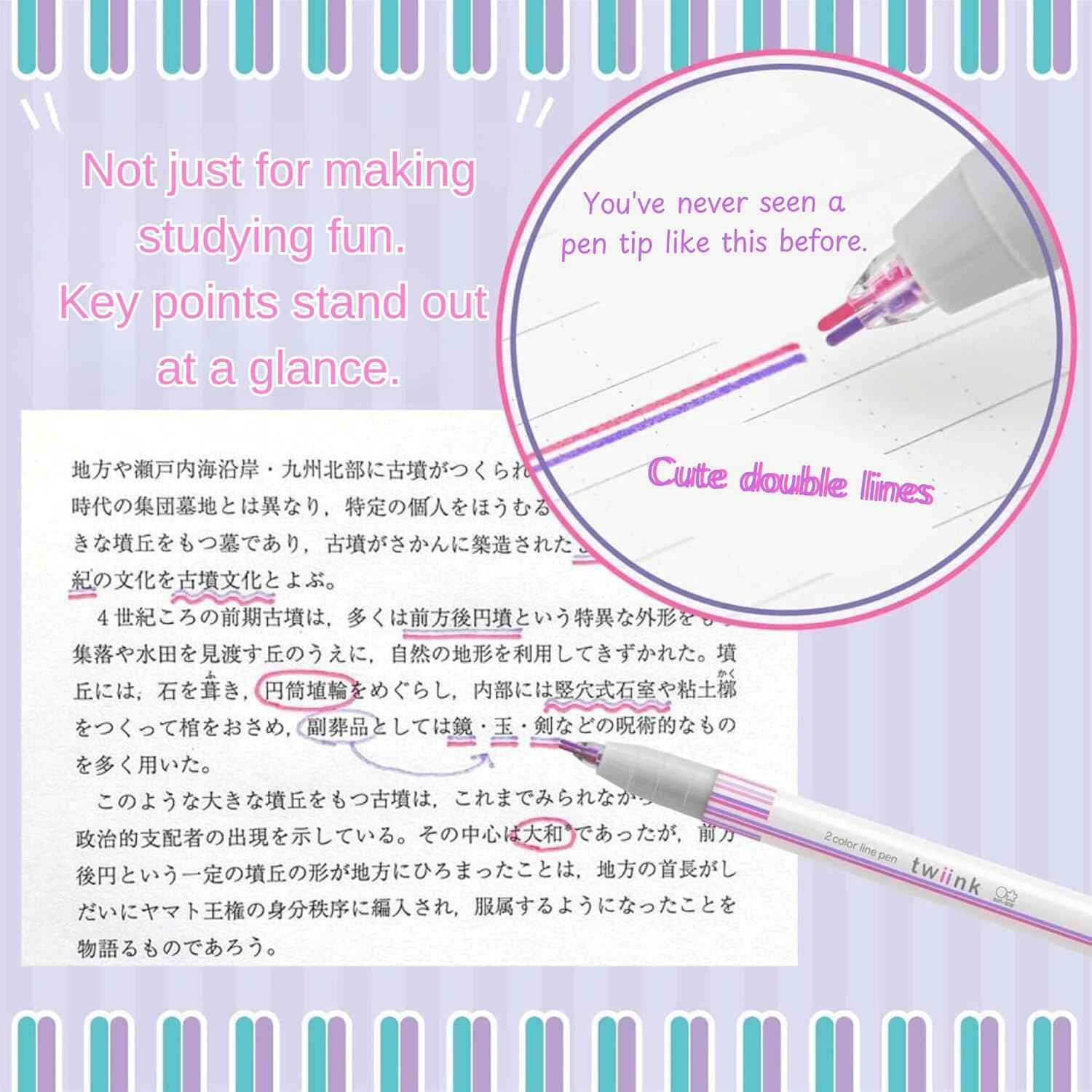 Sun-Star Twiink 2-Color Line Marker Pen