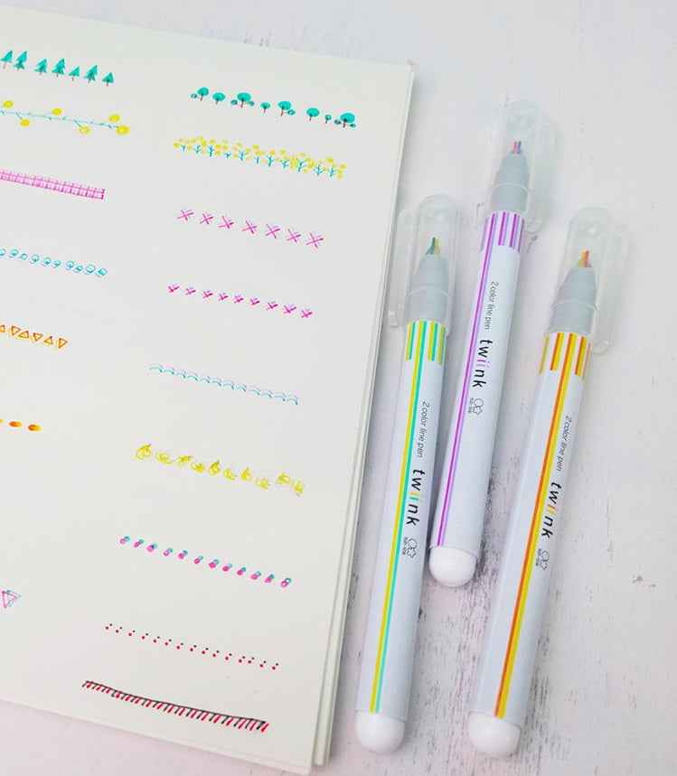 Sun-Star Twiink 2-Color Line Marker Pen