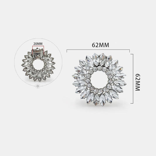 Sunflower Marquise Shoe Buckles for High Heels Detachable,4-Pack