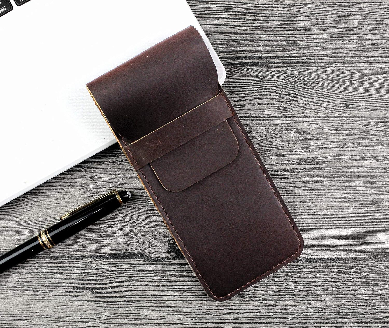 Leather Fountain Pen Pouch Case