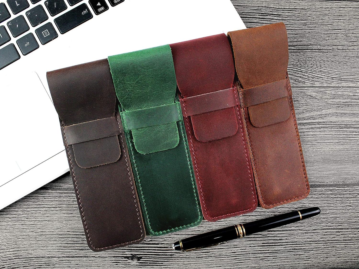 Leather Fountain Pen Pouch Case