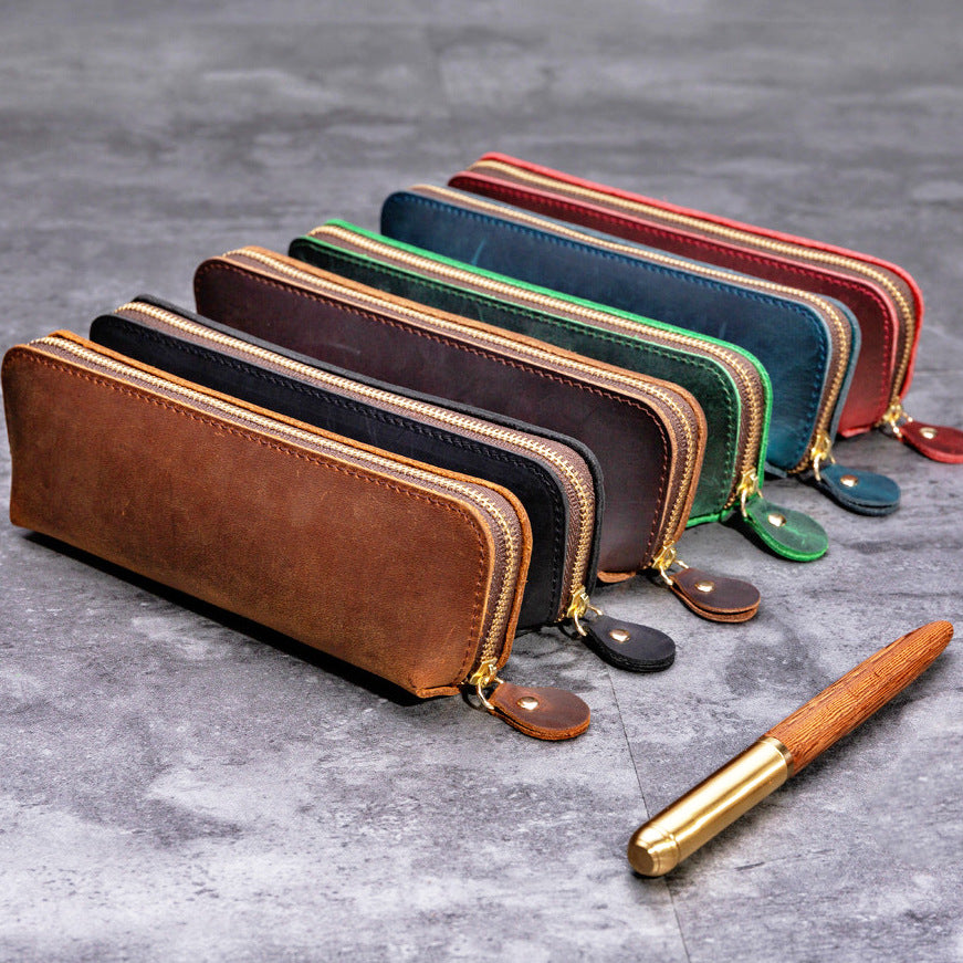 Genuine Leather Pencil Case (Pens,Cables,Stationery and Personal Items)