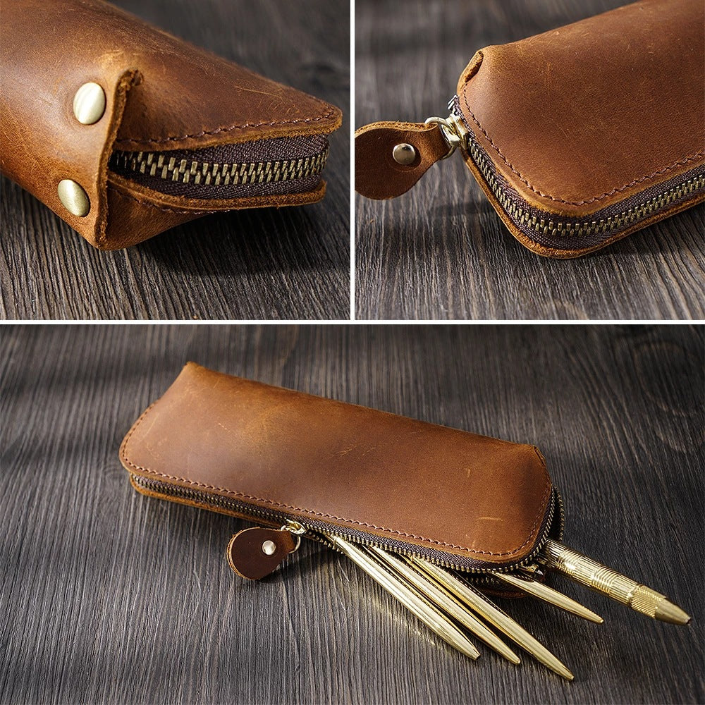 Genuine Leather Pencil Case (Pens,Cables,Stationery and Personal Items) - TTpen