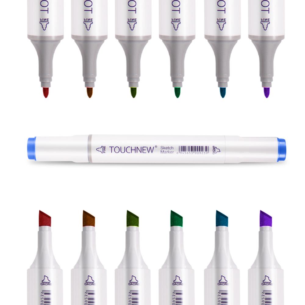 TOUCHNEW 60 Color Sketch Markers Animation Design Set with Carry Bag