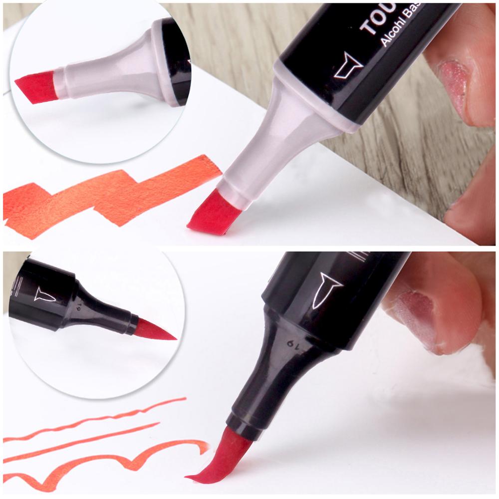 TOUCHNEW 30 Color Alcohol Twin Markers Brush Tip