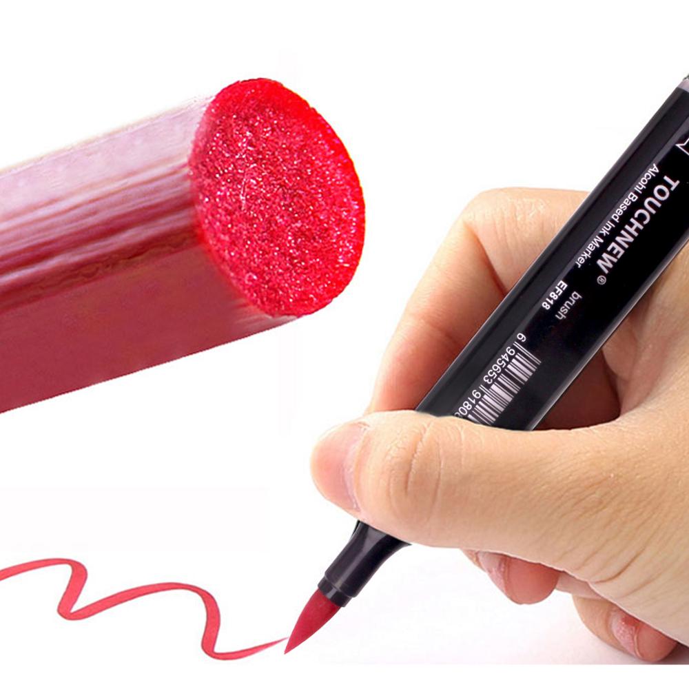 TOUCHNEW 30 Color Alcohol Twin Markers Brush Tip