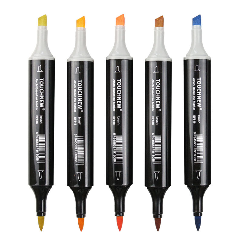 TOUCHNEW 40 Color Alcohol Twin Markers Brush Tip