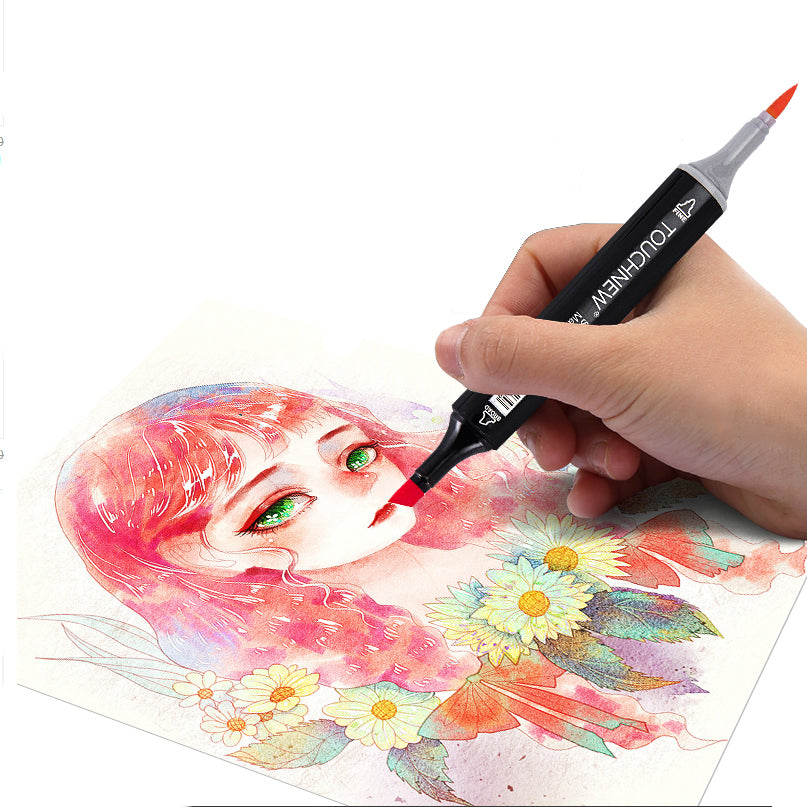 TOUCHNEW 40 Color Alcohol Twin Markers Brush Tip