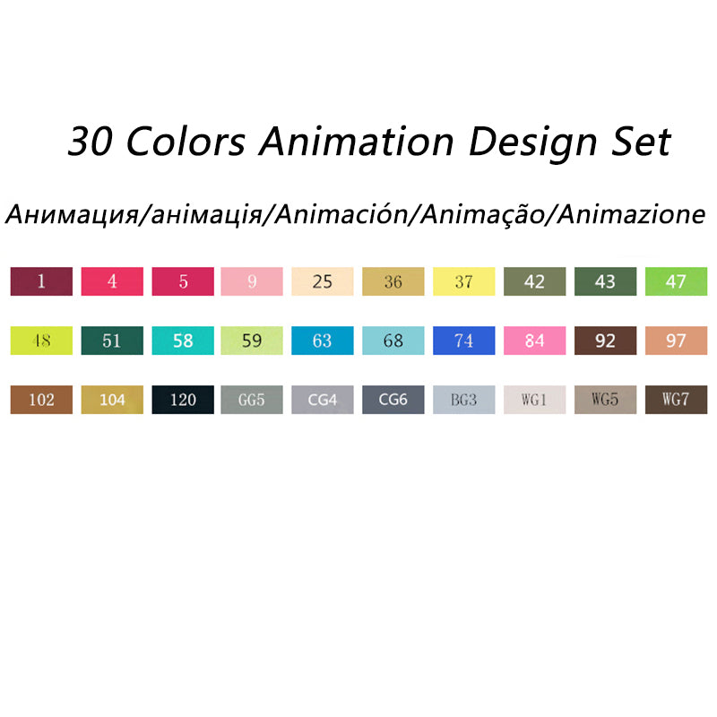 TOUCHNEW T7 30 Colors Artist Marker Set For Drawing Manga Animation