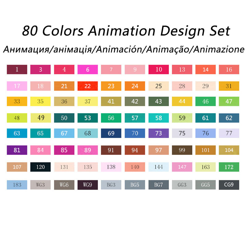 TOUCHNEW T7 60 Colors Alcohol Based Sketch Drawing Markers Manga Animation