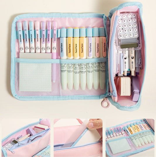 TACOTACO Large-Capacity Expandable Pencil Case – Stationery Pouch | 230 × 105 × 70mm | School, Studio & Desk Organiser