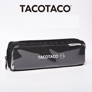 TACOTACO Stain-Resistant Triangular Pencil Case with PVC Window – 215 × 75mm | 80g | Black / Grey / Navy / Brown