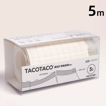 TACOTACO Expandable Transparent Sticky Notes 2-Pack – Foldable & See-Through | Ruled / Grid / Blank | 102 × 50 × 50mm | Repositionable Student Study Notes