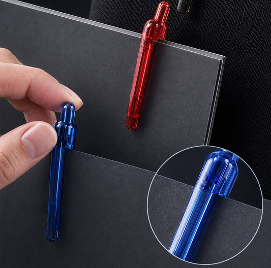 TACOTACO Silent Click ST Gel Pen 6-Pack – 0.5mm Long-Lasting Ink | Quiet Retractable Click | Black / Red / Blue | Exam & High-Volume Study Writing Pen