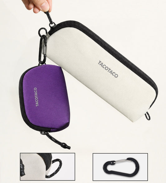 TACOTACO Shell Pencil Case Set – Waterproof & Dustproof Stationery Pouch & Cosmetic Bag | 2-Piece