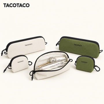 TACOTACO Shell Pencil Case Set – Waterproof & Dustproof Stationery Pouch & Cosmetic Bag | 2-Piece