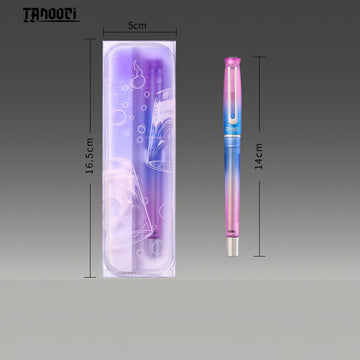 Gelové pero TANOOCI z kolekce Cocktail Series – magnetické kovové úchopové místo, gradientní design, 0,5mm černý rychleschnoucí inkoust