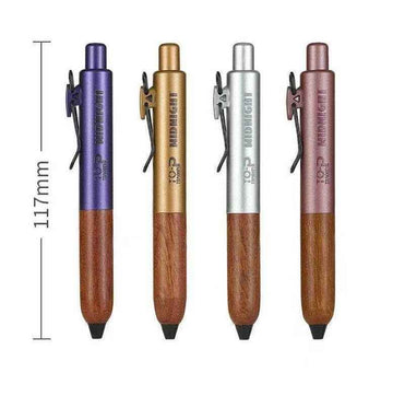 TANOOCI Midnight Sandalwood Grip Click Gel Pen with 3 Refills