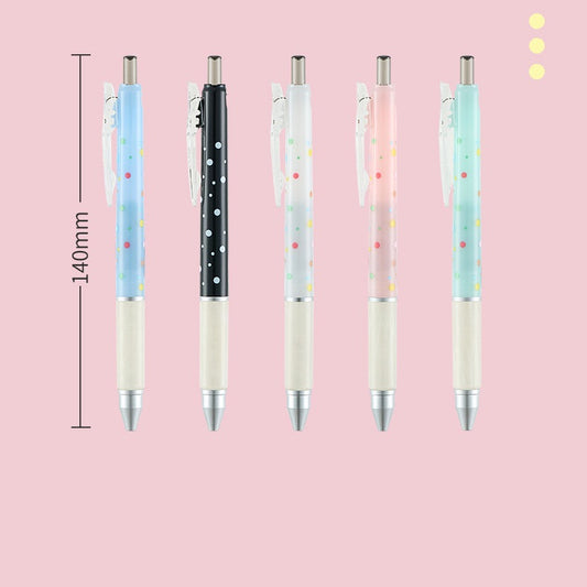 TANOOCI Polka Dot Life Limited Edition Retractable Gel Pen 5 Pack