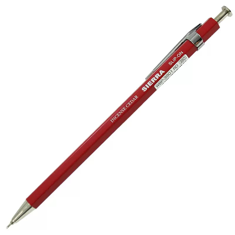 Slip-On Sierra Wooden Axis Ballpoint Pen - 0.5mm - Large Red