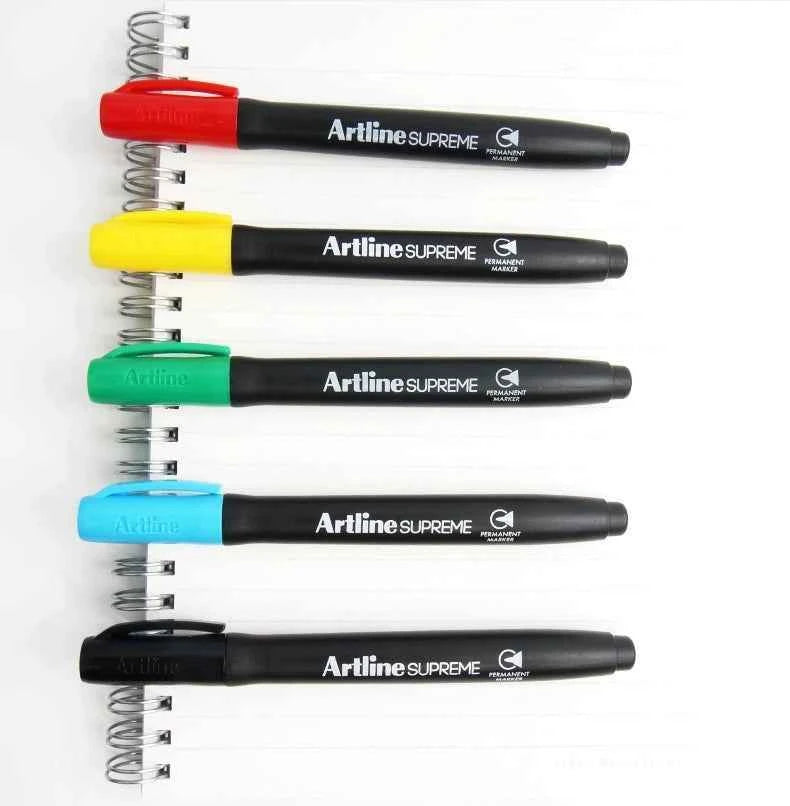Artline SUPREME PERMANENT MARKER 1.0MM Bullet Nib 4 Pack