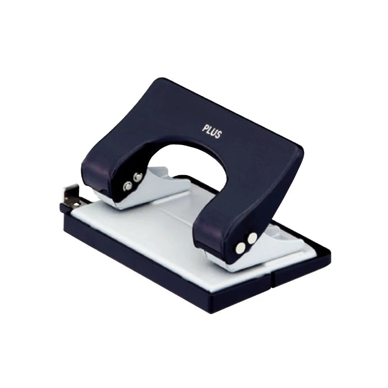 PLUS 2-Hole Paper Punch | Japan | Effortless Punching | 16 Sheets Capacity Blue