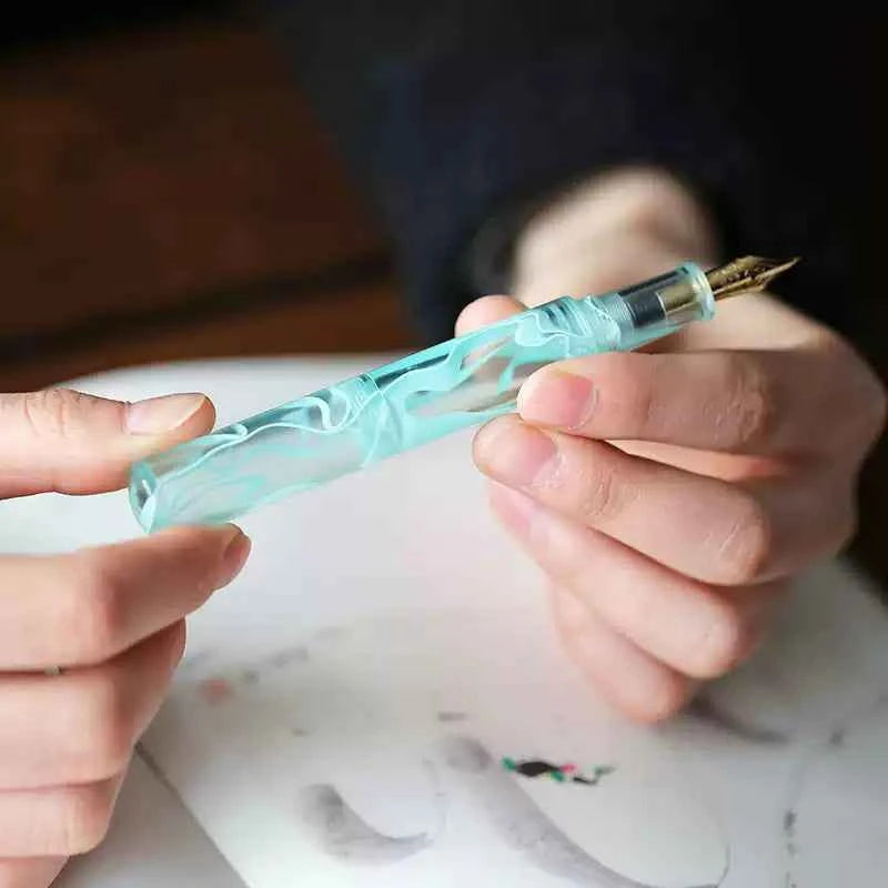 MAJOHN WANCAI Mini Pocket Resin Fountain Pen – 0.5mm Iridium Nib