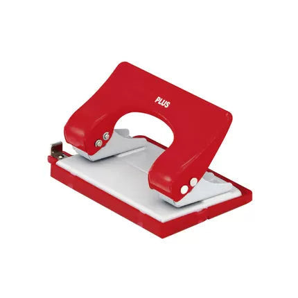 PLUS 2-Hole Paper Punch | Japan | Effortless Punching | 16 Sheets Capacity Red