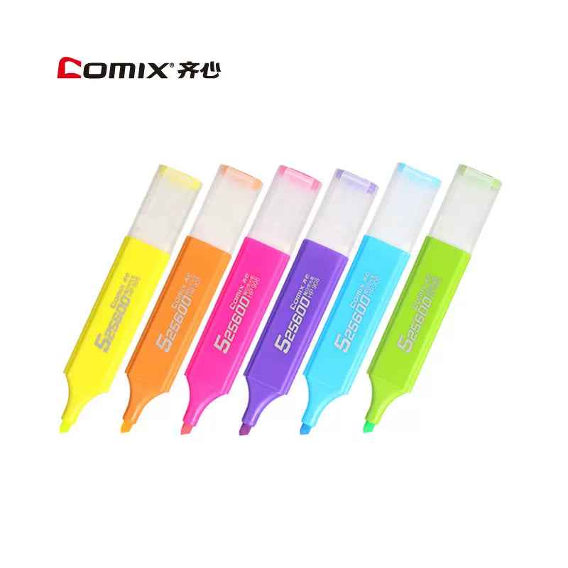 Comix HP908 10PCS Highlighters,1-5mm Chisel Tip,6 Colors