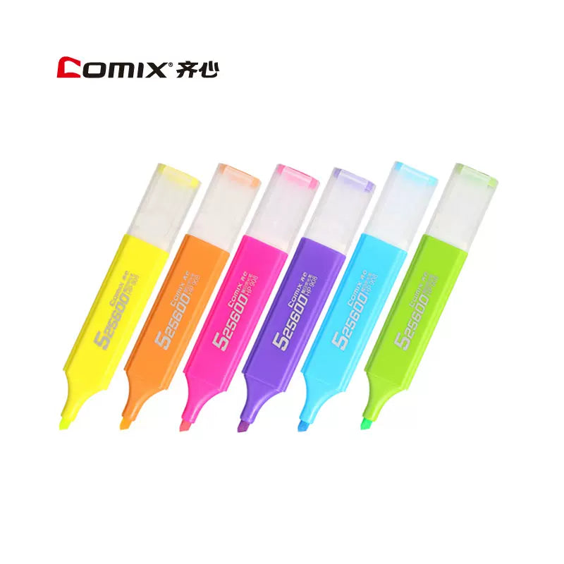 Comix HP908 10PCS Highlighters,1-5mm Chisel Tip,6 Colors