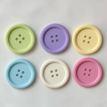 Round candy-color craft buttons, 4-hole, 30mm, multiple colors