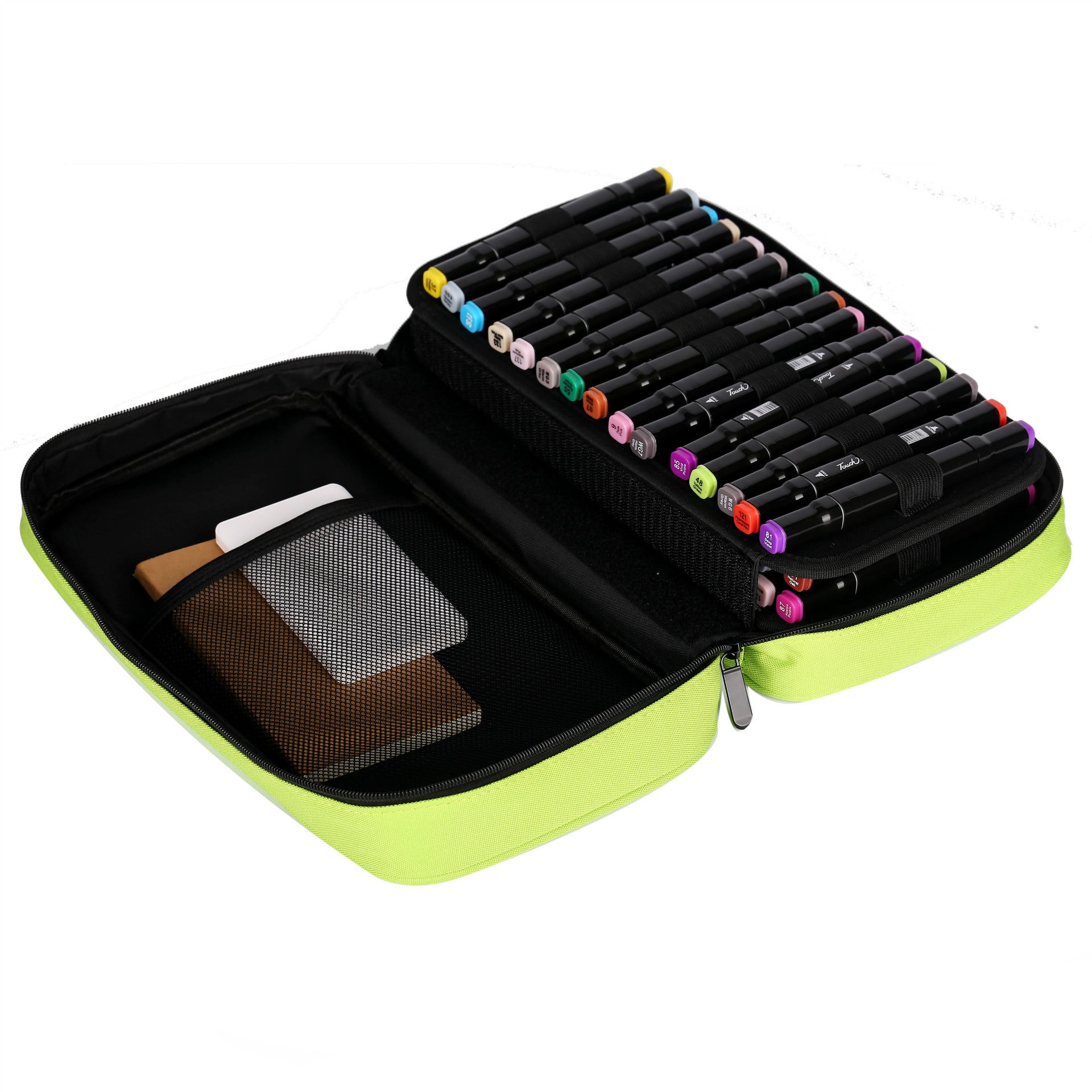 Markers Pen Case 40 Slots Holder with Carrying Handle
