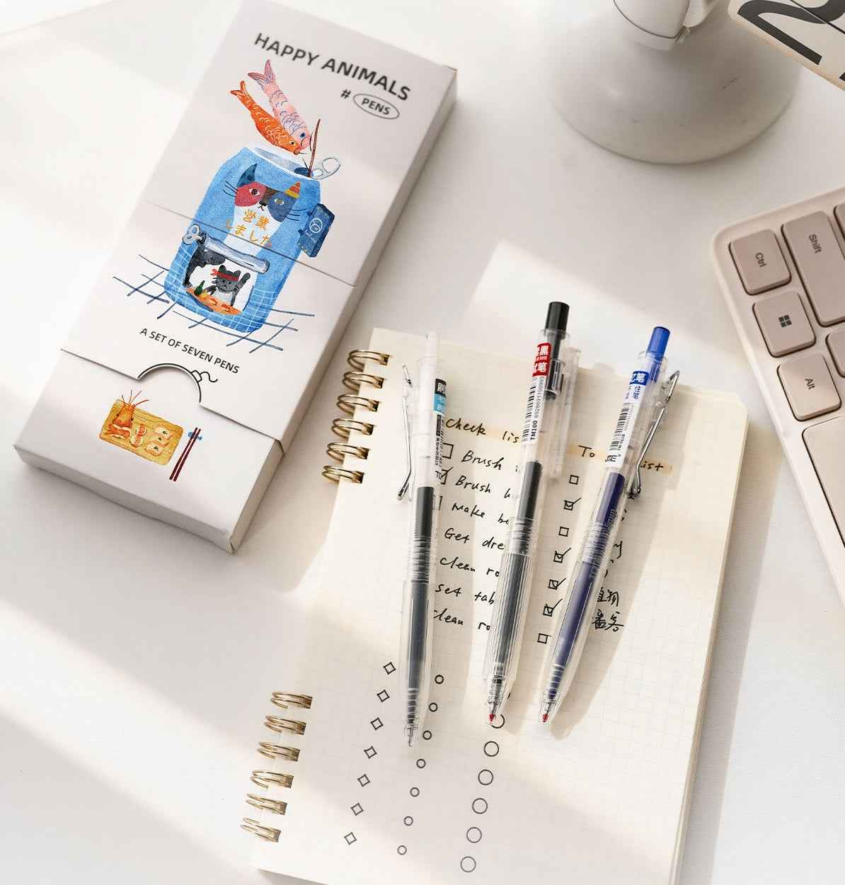 TOME 7-Piece Gel & Brush Pen Experience Set with Display Box