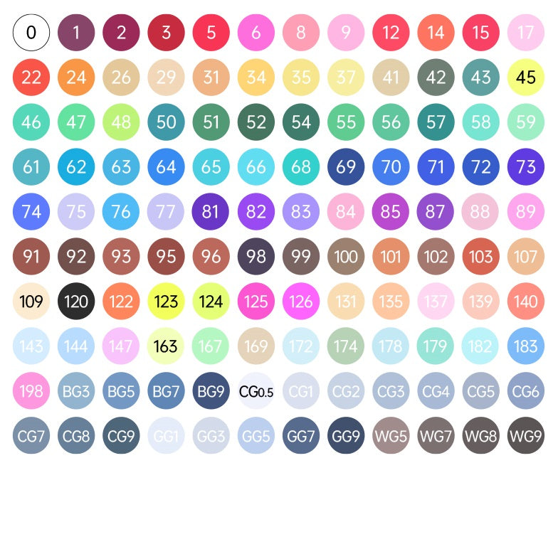 TOUCHCOLOR Alcohol Markers Brush Chisel Tip 24/36/48/60/80/120
