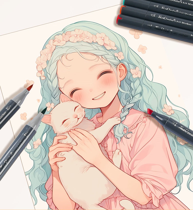 TOUCHCOLOR Alcohol Markers Brush Chisel Tip 24/36/48/60/80/120