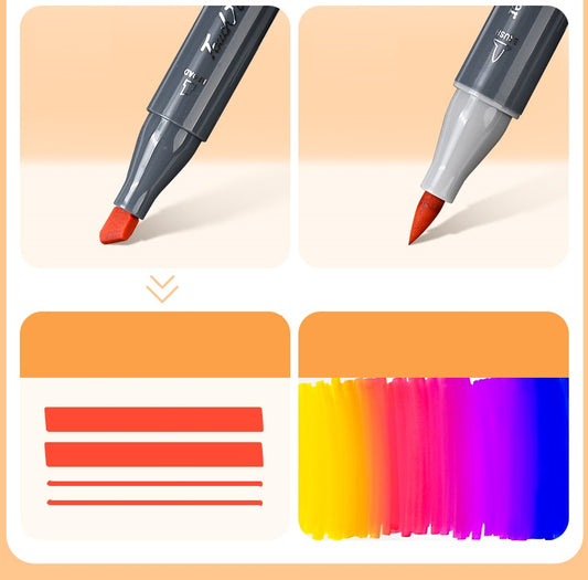 TOUCHCOLOR Alkoholfärgade Markers Pensel Mejselspets 24/36/48/60/80/120
