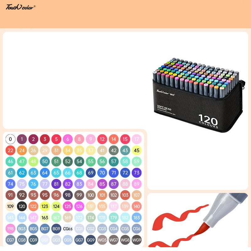 TOUCHCOLOR Alcohol Markers Brush Chisel Tip 24/36/48/60/80/120 120 Color