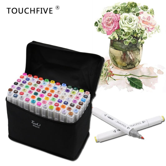 TouchFive Twin Markers 80 Color Animation Design Set